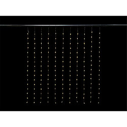 Perel Cascade Light LED - 1.5 x 1.7 m - 176 LED - blanc chaud - câble transparent - modulateur - 24 V 