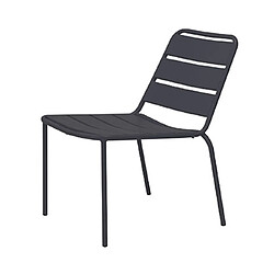 Acheter Mes Lot de 4 fauteuils lounge de jardin en métal gris - BACA