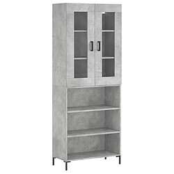 Maison Chic Buffet,Meuble de Rangement,commode pour salon,Cuisine Gris béton 69,5x34x180 cm Bois d'ingénierie -MN76802