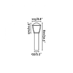 faro Balise de jardin gris foncé Wilma H82 1 ampoule