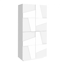 Avis Ahd Amazing Home Design Meuble chaussure polyvalent design 4 portes 8 placards blanc Ping Dress