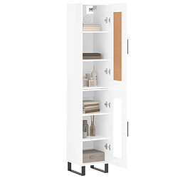 Avis Maison Chic Buffet,Meuble de Rangement,commode pour salon,Cuisine Blanc brillant 34,5x34x180 cm Bois d'ingénierie -MN21394