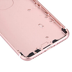 Wewoo Pour iPhone 7 couverture arrière or rose + porte-cartes + touche de contrôle du volume + bouton d'alimentation + de vibreur interrupteur muet couvercle du boîtier Assemblée complète pièce détachée 5 en 1 pas cher