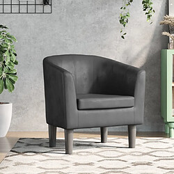 Maison Chic Fauteuil relax,Chaise pour salon cabriolet gris similicuir -MN75287