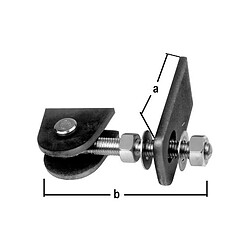 GAH Penture de portail galvanisée à chaud 2337/KU/M16