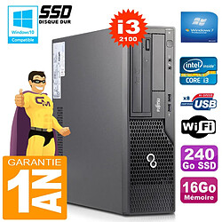 PC Fujitsu Esprimo E500 E85+ SFF Core I3-2100 RAM 16Go Disque 240 Go SSD Wifi W7 · Occasion 