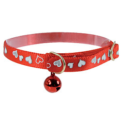 ZOLUX COLLIER REFLECTIF COEUR POUR CHAT 30CM ROUGE