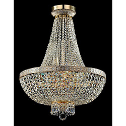 MAYTONI Grand lustre doré et cristal, 8 lumières, E14 