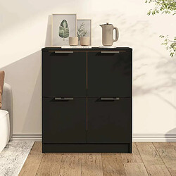 Maison Chic Buffet,Meuble de Rangement,commode pour salon,Cuisine noir 60x30x70 cm bois d'ingénierie -MN99016