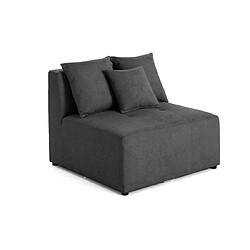 Lisa Design Amalfi - module d'assise sans accoudoirs - 1 place - en tissu Amalfi - module d'assise sans accoudoirs - 1 place - en tissu - Gris foncé