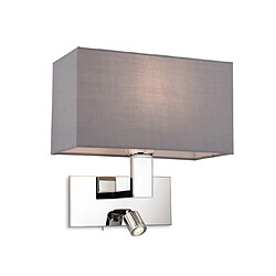 Luminaire Center Applique avec liseuse Raffles Chrome,gris 1 ampoule 30cm