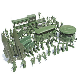 Avis 56 pièces soldat en plastique 5cm armée figures playset pour le modèle de scène de sable de l'armée