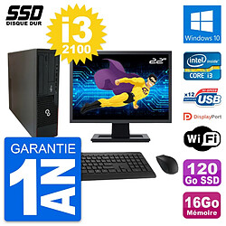 PC Fujitsu E910 DT Ecran 22" Intel i3-2100 RAM 16Go SSD 120Go Windows 10 Wifi · Occasion 