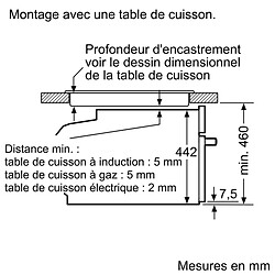 Four combiné mo intégrable 45l inox/noir - cmg633bs1 - BOSCH