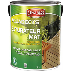 Saturateur bois en phase aqueuse - AQUADECKS - Gris vieux bois - 5 L - OWATROL 