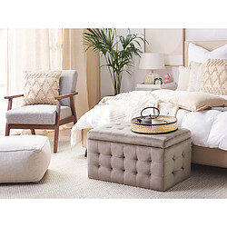 Beliani Coffre de rangement chesterfield rose MICHIGAN