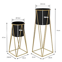 ML-Design Supports à fleurs set de 4 en acier Pot de fleurs Support de plantes Colonne de pas cher