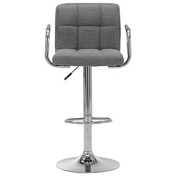 vidaXL Tabouret de bar Gris clair Tissu