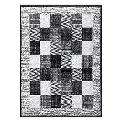 RUGSX BCF Tapis Morad RAFIA Rectangles, géométrique - gris 300x400 cm