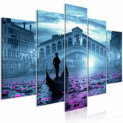 Paris Prix Tableau Imprimé 5 Panneaux Magic Venice Wide Blue 50 x 100 cm 