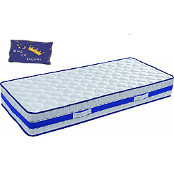 King Of Dreams Matelas 80X200 Mousse Poli Lattex Indéformable - Face Hiver avec Laine Merinos - Face été avec Lin - Hauteur 29 cm - Soutien Très Ferme + Protège Matelas OFFERT Blue 80 200 un accueil FERME , un soutien TRES FERME pour un repos idéal Garanti 5 ans et une bonne indépendance de couchage.