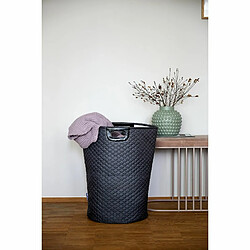 Avis WENKO Panier à linge design scandinave Wabo - Diam. 40 x H. 60 cm - Gris