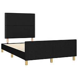 Acheter Maison Chic Cadre/structure de lit avec tête de lit pour adulte - Lit Moderne Chambre Noir 120x200 cm Tissu -MN43427