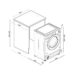 Acheter Lave-linge intégrable 7kg 1200 tours/min - cbw27d1e-s - CANDY