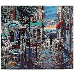 Universal Puzzle de puzzle de la ville française, 1000 PCS Puzzle de décompression pédagogique, mur D