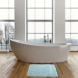 MSV Tapis de bain Microfibre 50x70cm Bleu