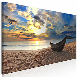 Paris Prix Tableau Imprimé Boat on the Beach Narrow 50 x 150 cm 