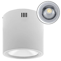 Plafonnier TUBI 1x50W LED 4000lm 4000K H21,5xP.22cm Aluminium Blanc 