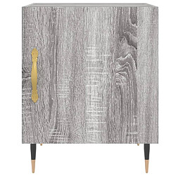 Avis vidaXL Table de chevet sonoma gris 40x40x50 cm bois d'ingénierie