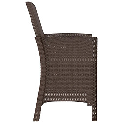 Avis vidaXL Chaise de jardin avec coussin Rotin PP Marron