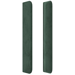 Acheter Maison Chic Tête de lit scandinave avec oreilles,meuble de chambre Vert foncé 203x16x118/128 cm Velours -MN16929