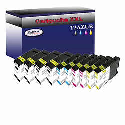 Lot de 10 cartouches compatibles Canon PGI2500XL - T3AZUR