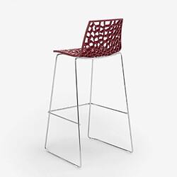 Acheter Tabouret de bar de cuisine Grand Soleil 74 cm design Spider Slitta, Couleur: Bordeaux