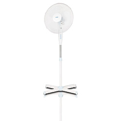 Ventilateur sur Pied Oscillant, 3 Vitesses , Réglable en Hauteur, Tête 42 cm, 50, Blanc, MPM, MWP-17