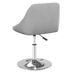 Acheter vidaXL Chaises à manger pivotantes lot de 4 Gris clair Velours