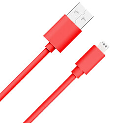 WOW Câble USB A/Lightning 1m - 2.4A Rouge