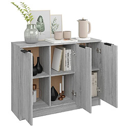 Acheter Maison Chic Buffet,Meuble de Rangement,commode pour salon,Cuisine Sonoma gris 90,5x30x70 cm Bois d'ingénierie -MN93218