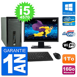 PC Tour HP 400 G1 Ecran 19" Intel i5-4570 RAM 16Go Disque 1To Windows 10 Wifi · Occasion 