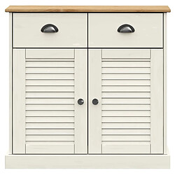 Maison Chic Buffet commode,console avec tiroirs pour rangement VIGO 78x40x75 cm blanc bois massif de pin -MN47981 pas cher