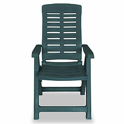 Acheter Maison Chic Lot de 4 Chaises inclinables de jardin - Fauteuil d'extérieur Plastique Vert -MN41375