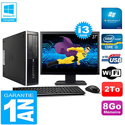 PC HP Compaq Pro 6300 SFF I3-3220 8Go 2To Graveur DVD Wifi W7 Ecran 27" · Occasion 