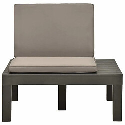 Avis Maison Chic Lot de 2 Chaises de salon de jardin et coussins - Fauteuil d'extérieur Plastique Anthracite -MN23959