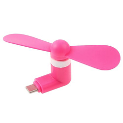 Wewoo Ventilateur USB Magenta pour téléphone portable avec fonction OTG & Port USB 3.1 Type-C Mode USB 3.1 Type-C Mini avec deux feuilles,