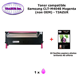 Toner générique SAMSUNG CLT-M404 pour Samsung SL C430 C430FW C480 C480FN C480FW C483W Magenta imprimant+10f A6 brillantes-T3AZUR