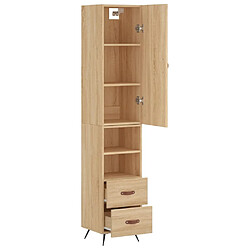 Avis vidaXL Buffet haut Chêne sonoma 34,5x34x180 cm Bois d'ingénierie