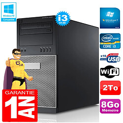 PC Tour DELL 9020 Core I3-4130 Ram 8Go Disque 2 To Graveur DVD Wifi W7 - Occasion